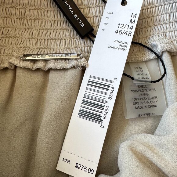 Elie Tahari Pleated Satin Midi Skirt NWT - Picture 6 of 7